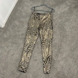 Gold sequin pants
